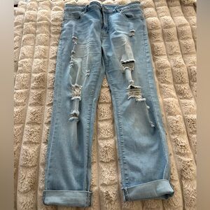 Distressed Light Blue Women's Jeans